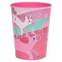 American Greetings Unicorn Party Supplies, 16 Oz. Plastic Party Cup (8-Count)