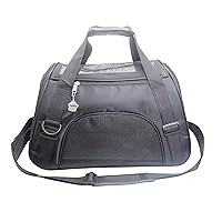 Cat Carrier,Soft-Sided Pet Travel Carrier for Cats,Dogs Puppy Comfort Portable Foldable Pet Bag Airline Approved (Small Black)