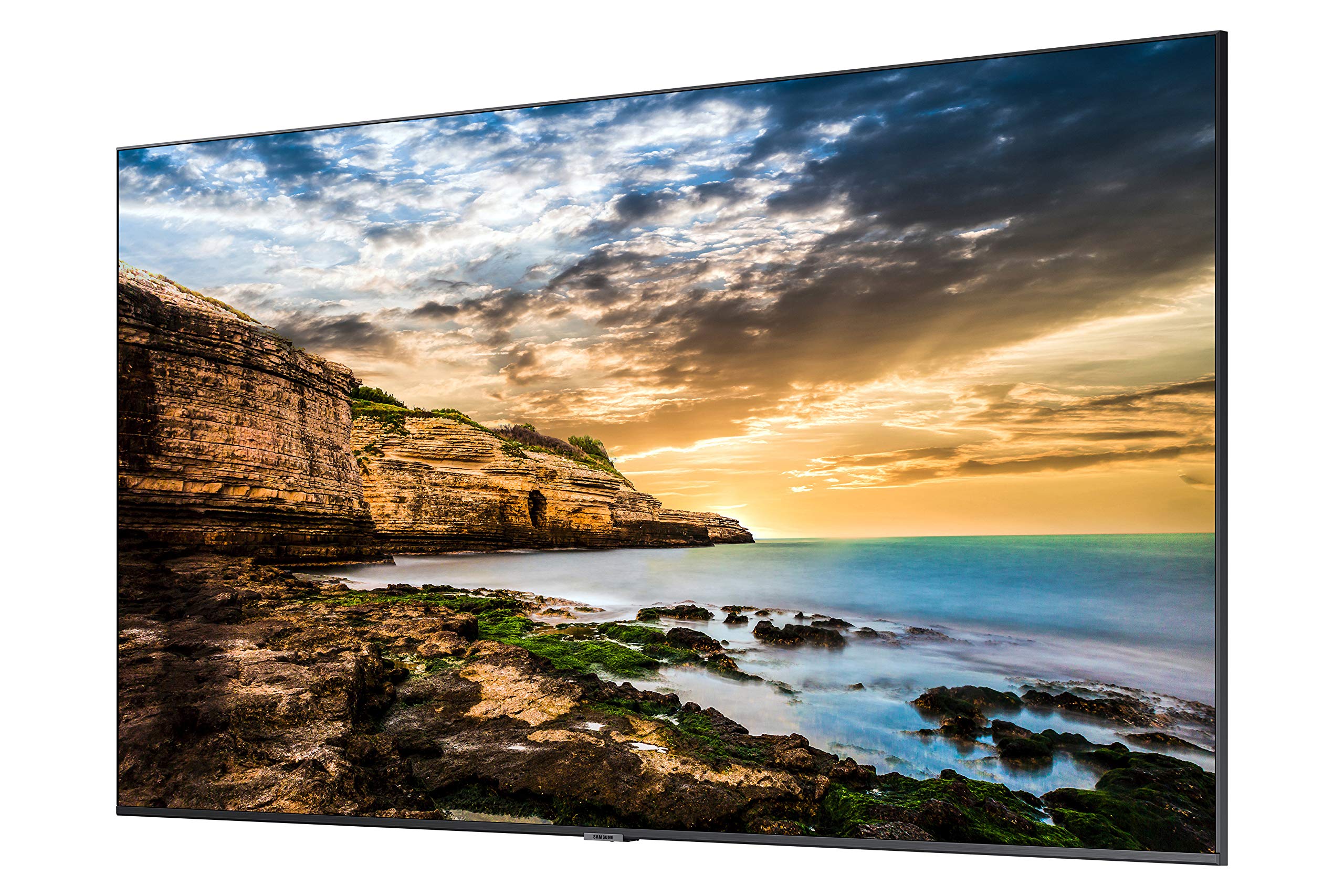 SAMSUNG Business QE55T 55-inch 4K UHD 3840x2160 LED Commercial Signage Display, HDMI, USB, Speakers, 3-Yr Warranty, 16/7 Operation, 300 nit (LH55QETELGCXGO), Black