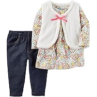 Carter's Baby Girls' Floral Shirt and Vest Set 3 Months White