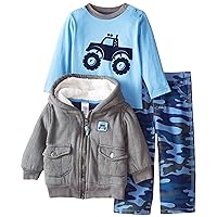 Little Me Baby Boys' Truck 3 Piece Jacket Set
