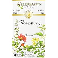 CELEBRATION HERBALS Rosemary Leaf Tea Organic 24 Bag, 0.74 Ounce