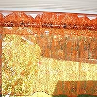 Floral Lace Sheer Valance Window Treatment Small Curtain Home Decor Kids Bedroom Nursery Kitchen Window (58