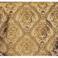 Damask Tapestry Chenille Fabric - Upholstery Fabric, L.Gold - 60