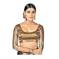 Women's Readymade Blouse For Sarees Indian Designer Art Silk Bollywood Padded Stitched Choli Crop Top