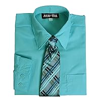 Boys Long Sleeve Dress Shirt with Windsor Tie