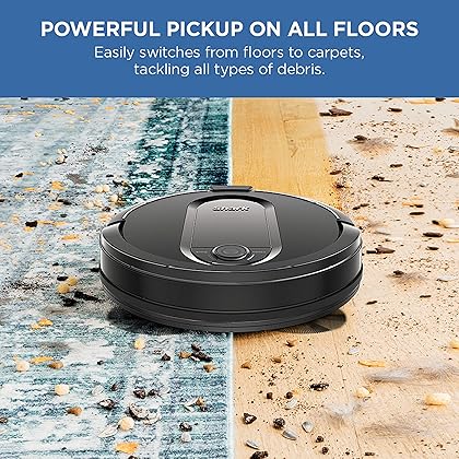 Shark RV1001AE IQ Robot Self-Empty XL, Robot Vacuum with IQ Navigation, Home Mapping, Self-Cleaning Brushroll, Wi-Fi Connected, Works with Alexa, Black