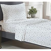 Floral Sheets Pattern Twin Sheet Set, Luxury 400 Thread Count 100% Cotton Sheets, (Blooming Meadows)