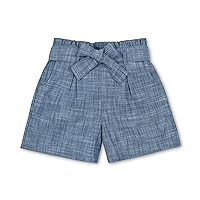 Hope & Henry Girls' Pull-On Cinched Waist Short