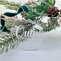 Personalized Handmade Christmas Ornament with Velvet Ribbon, 8 Designs Available, Unique Gift or Keepsake