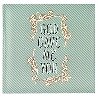 MCS 200-Pocket Couples 4x6 Photo Album with Writing Space, 8.5 x 8.5 Inches, God Gave Me You