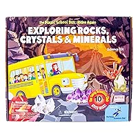 The Magic School Bus Rides Again: Exploring Rocks, Minerals, Crystals, at-Home STEM Kits for Kids Age 5 and Up, Crystal Kits for Young Scientists, Rock Experiments, DIY Rock Candy
