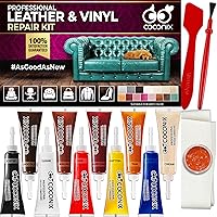 Vinyl and Leather Repair Kit - Restorer of Your Furniture, Jacket, Sofa, Boat or Car Seat, Super Easy Instructions to Match Any Color, Restore Any Material, Bonded, Italian, Pleather, Genuine