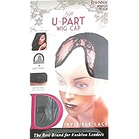 Donna Left U-Part Wig Cap #22527, adjustable strap, lightweight, breathable material, thick band, tight fit,
