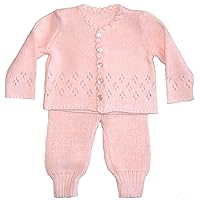 Knit Elegant Special Occasion Suit, Size: 3-6 M, 6-12 M, Color: Pink