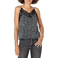 The Drop Women's Natalie V-Neck Lace Trimmed Camisole Tank Top