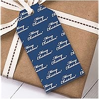 Navy Blue Text Christmas Gift Tags (Present Favor Labels)