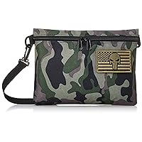 F-Style F-SD010553-100 Men's Sacoche with Patch, Water Repellent, Camouflage Pattern