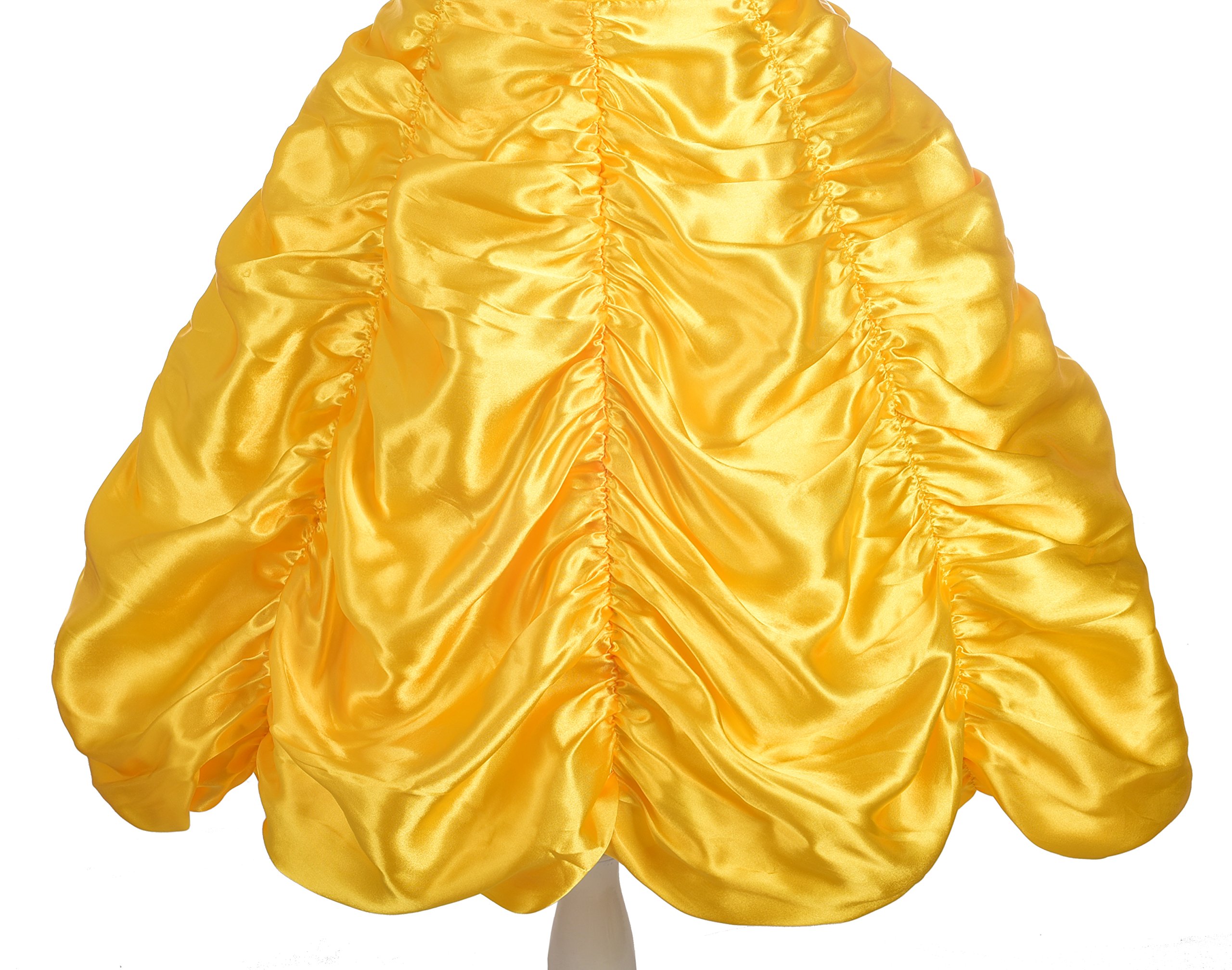 Dressy Daisy Girls' Princess Yellow Gold Ball Gown Birthday Party Fancy Dress Up Halloween Costume Size 18M-12