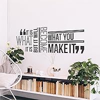 My Vinyl Story Large It is What it is Inspirational Wall Decal Motivational Office Decor Quote Inspired Motivated Positive Focused Wall Art Vinyl Wall Decal School Classroom Words and Saying 42x14 in