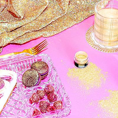 Gold Prism Powder and Edible Glitter For Drinks and Food