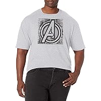 Marvel Big & Tall Avengers Classic Sketch a Men's Tops Short Sleeve Tee Shirt