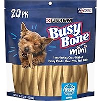 Busy Bone Purina Dog Chew Mini Dog Treats for Small Dogs, 20 ct. Pouch