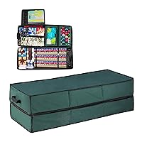 Rolling Wrapping Paper Storage Organizer-Ultimate Present Wrap Station on Wheels- Holds Holiday Gift Bags, 30-40” Rolls, Bows & Ribbon by Elf Stor