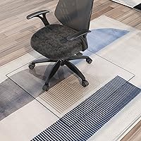 NeuType Glass Chair Mat, Tempered Glass Office Chair Mat for Carpet or Hardwood Floor - Effortless Rolling, Easy to Clean, Best for Your Home or Office Floor (36