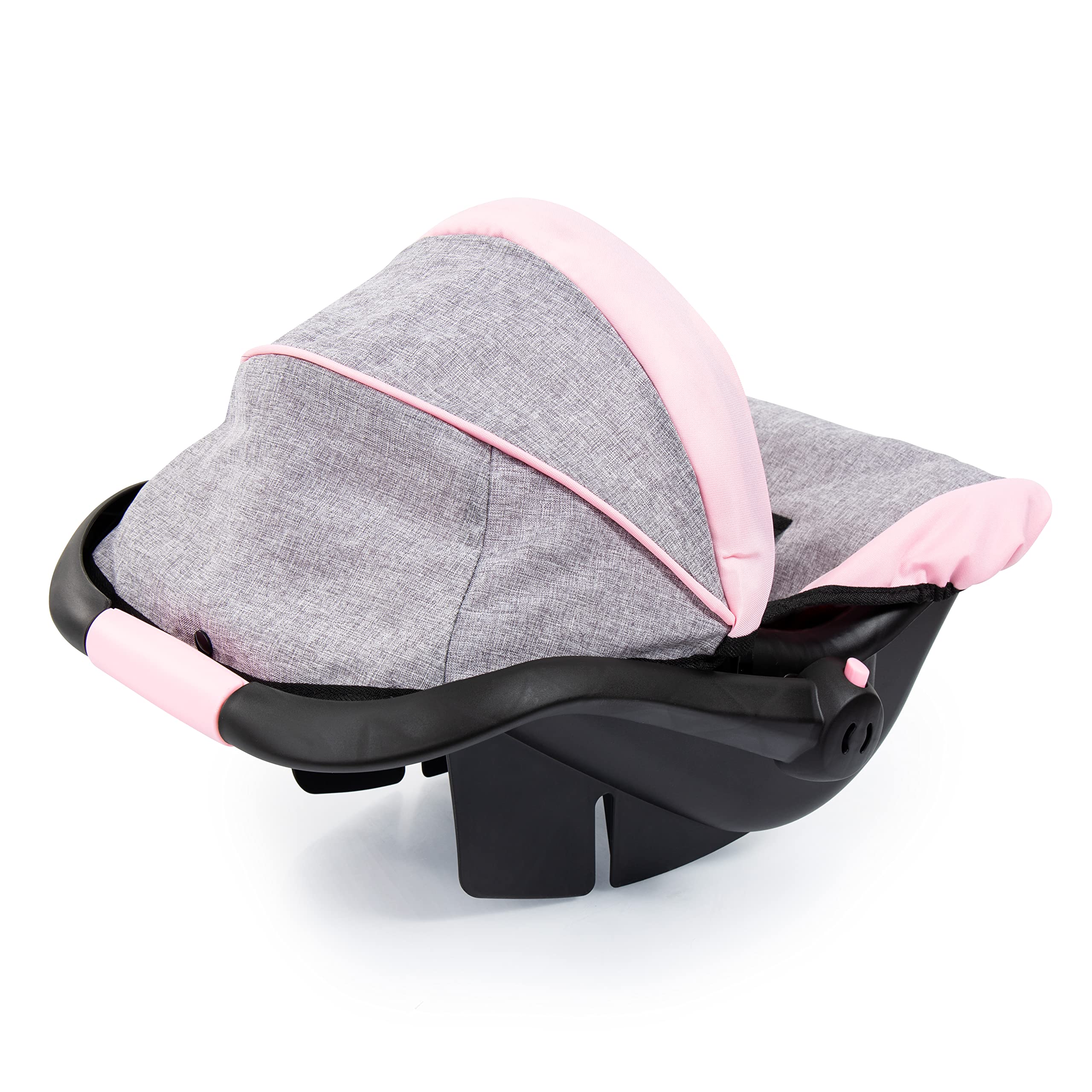 Bayer Design 67933AA Toy, Car Seat Easy Go for Neo Vario Pram with Cover, Doll Accessories, Pink, Grey with Butterfly