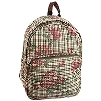 Macaronic Style 23086 Green Plaid Floral Backpack