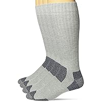 Carolina Ultimate Men's Steel Toe Boot Cushion Work Crew Socks 4 Pair Pack