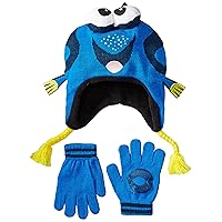 Disney Big Boys' Finding Nemo Dori 3D Knit Peruvian and Glove Set