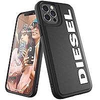 Diesel Designed for iPhone 12 / iPhone 12 Pro 6.1 Case, Moulded Core, Shockproof, Drop Tested Protective Cover with Raised Edges, Black/White