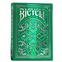 Bicycle Jacquard Premium Playing Cards, Silver and Emerald Green, 1 Deck