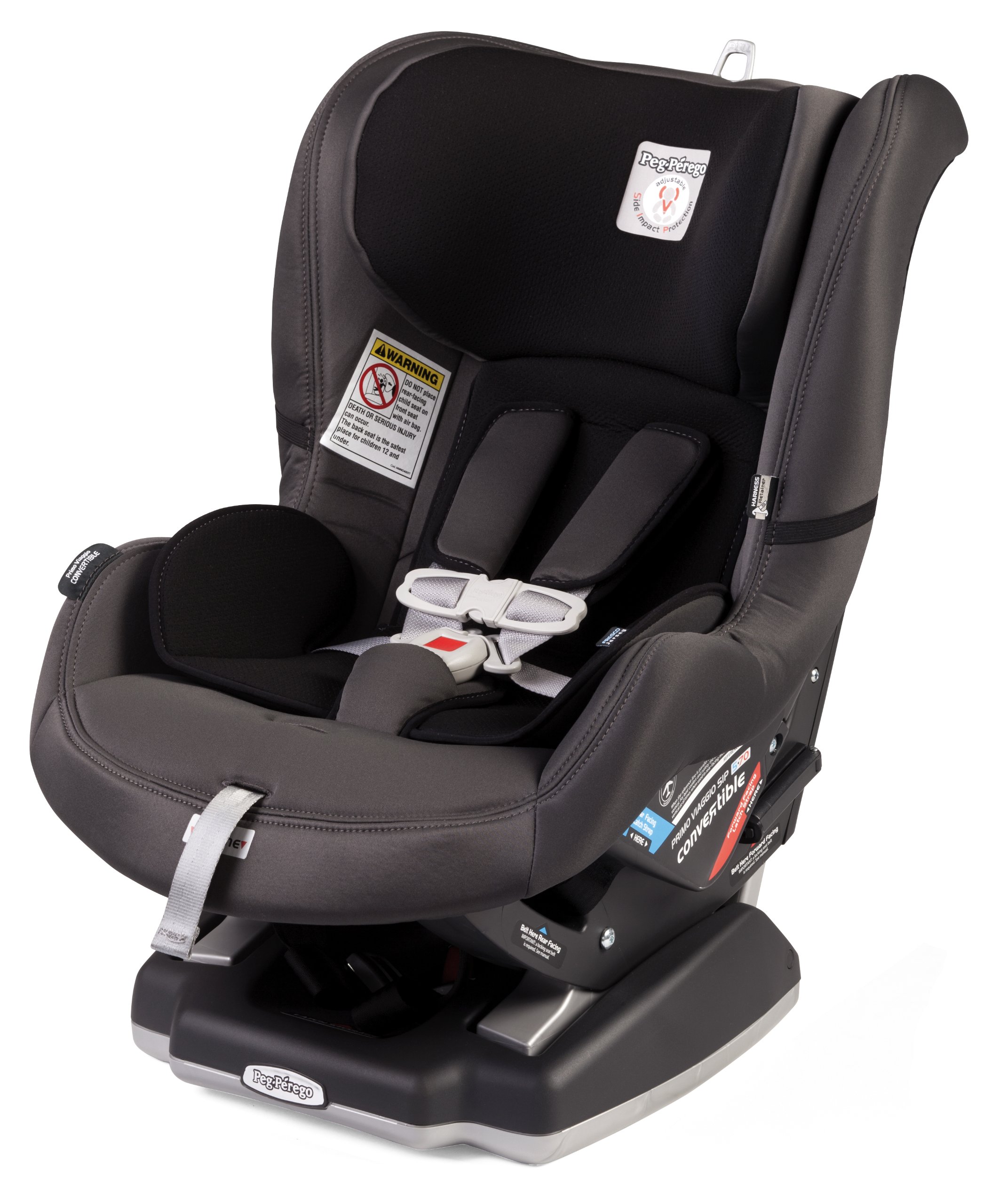 Peg Perego Primo Viaggio Convertible - Reversible Car Seat - Rear Facing for Children 5 to 45 lbs and Forward Facing for Children 22 to 65 lbs - Made in Italy - Atmosphere (Grey)