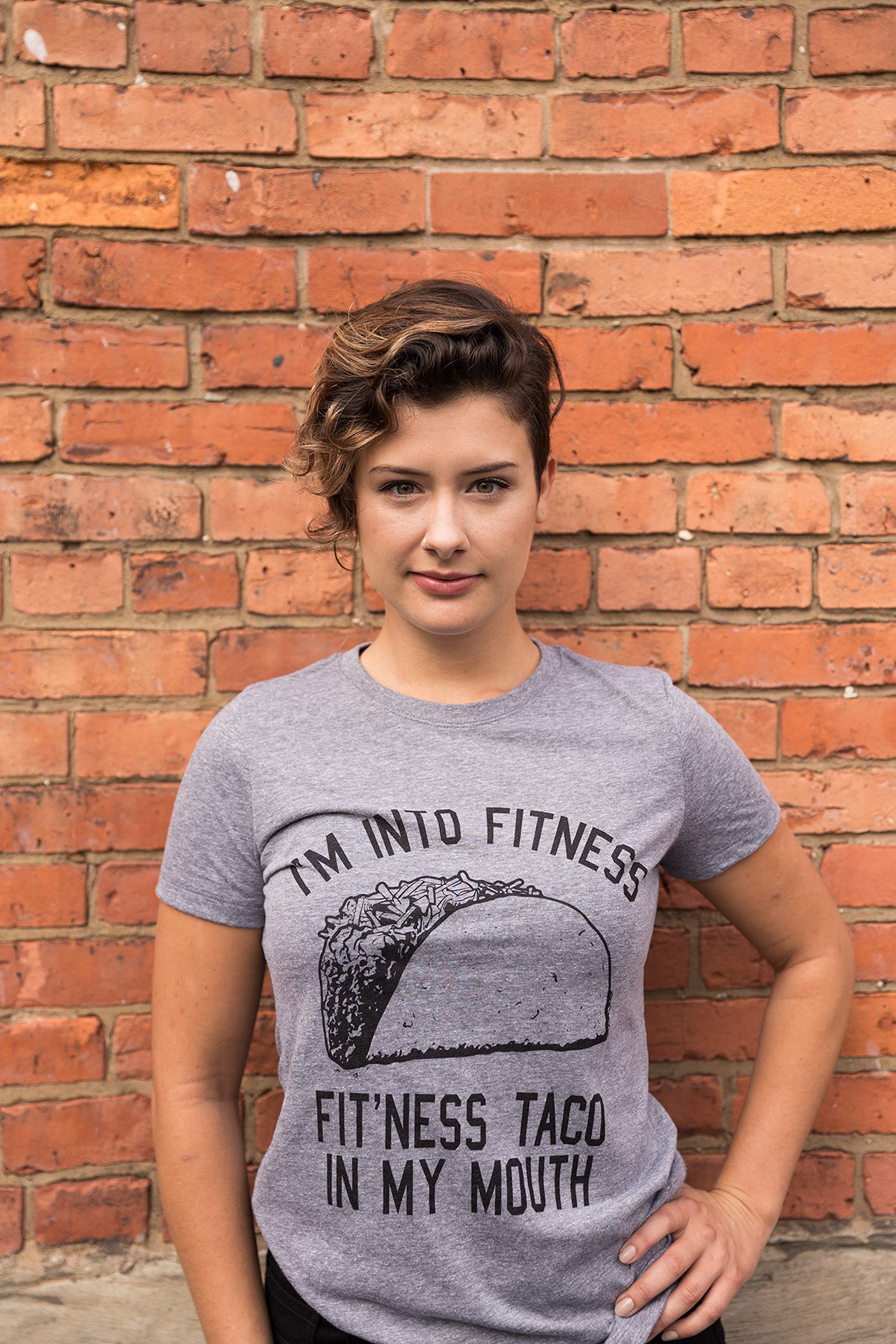 Womens Fitness Taco Funny Gym T Shirt Cool Humor Graphic Muscle Tee for Ladies