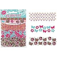 Amscan Hippie Chick Confetti Value Pack (3 Types)
