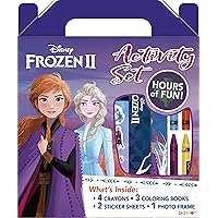 Disney Frozen 2 Anna and Elsa Coloring and Activity Carry Set with Sticker Sheets AS45853 Bendon, Multicolor