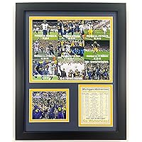 University of Michigan Wolverines Football | 2023 CFP National Champions | Framed Double Matted Photo Collages | (12