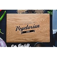 Vegetarian Vegan Healthylife Vegetables Yoga Personalized Engraved Cutting Board - Girlfriend gift Wedding Gift, Anniversary Gifts, Housewarming Gift,Birthday Gift, Corporate Gift, Award