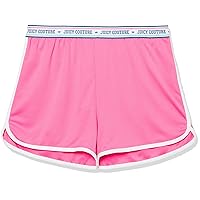 Juicy Couture Girls' Shorts, Pull-on Style with Elastic Waistband, Colorful Logo Designs