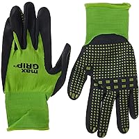 Midwest Gloves & Gear 93P06-SM-AZ-6 Max Grip, 6pr Pack, Ladies Green, Small