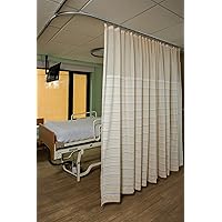 Hospital Bed Divider Cubicle Curtain, Professional Medical Privacy Curtain with Grommets Flame Resistance (19' x 7')…