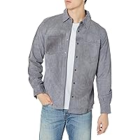 [BLANKNYC] mens Luxury Clothing Suede Shirt Jacket, Comfortable & Stylish Shacket
