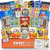 Easter Care Package (50ct) - Candy Snacks Treats Plush Bunny Cookies Gift Box Bundle Basket Fillers Stuffers Present Kids Adults Boys Girls College Student Child Grandchildren Toddlers