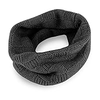 Mens Checked 100% Cashmere Snood - Dark Gray - made in Scotland - RRP $160