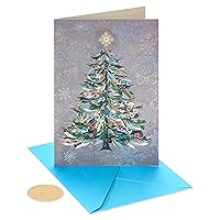 Papyrus Christmas Cards Boxed with Envelopes, Joyful Holiday, Festive Christmas Tree (14-Count)