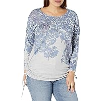 Avenue Women's Plus Size Top Charlene Side Tie