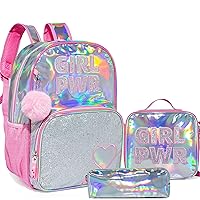 Backpack for Girls Elementary Bookbag for School Backpack Set Girls Preschool Book Bag with Lunch Box Pencil Case